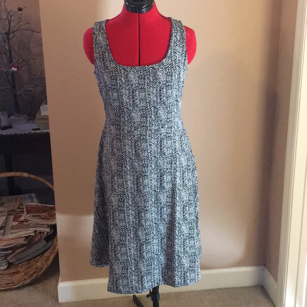 New, Banana Republic black and white knit dress.